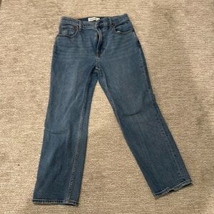 Abercrombie & Fitch ankle straight ultra high-rise￼